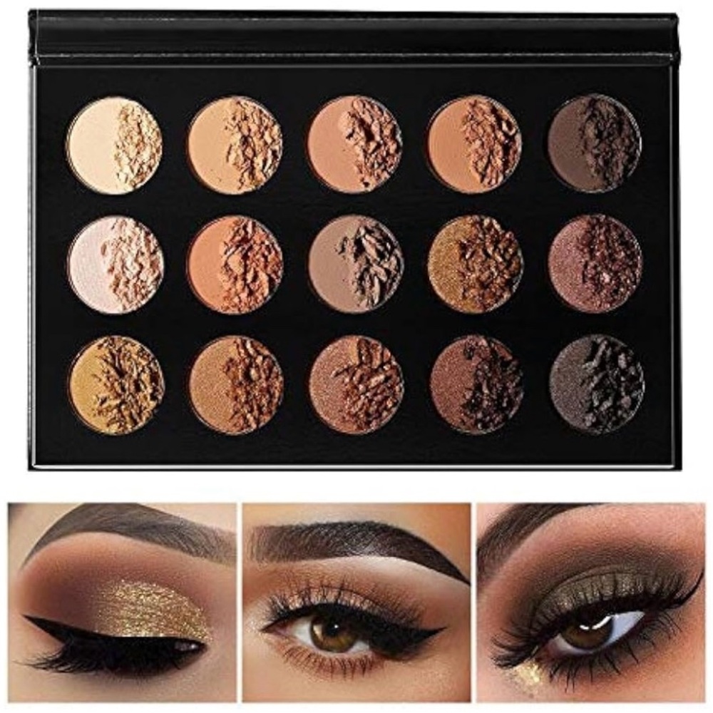 Organic Bronzed Mocha Eyeshadow Palette 15 Shades